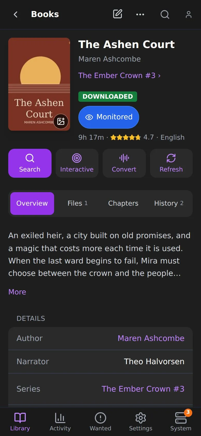 A book’s page on a phone